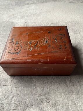 Bazooka Carved Wooden Keepsake Box - Brown
